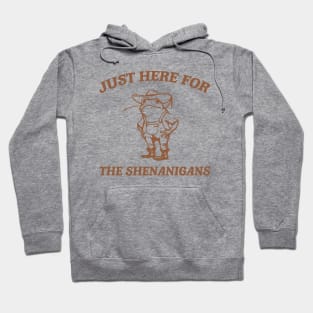 Just Here For The Shenanigans T Shirt, St Patrick's Day Funny Frog Meme Hoodie